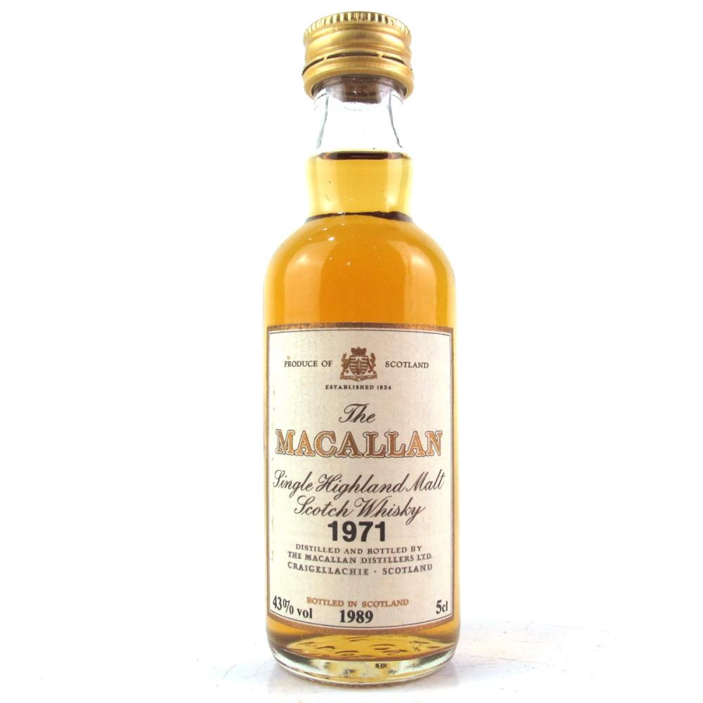 Macallan 1971 18 Year Old Bottled 1989 Miniature 5cl