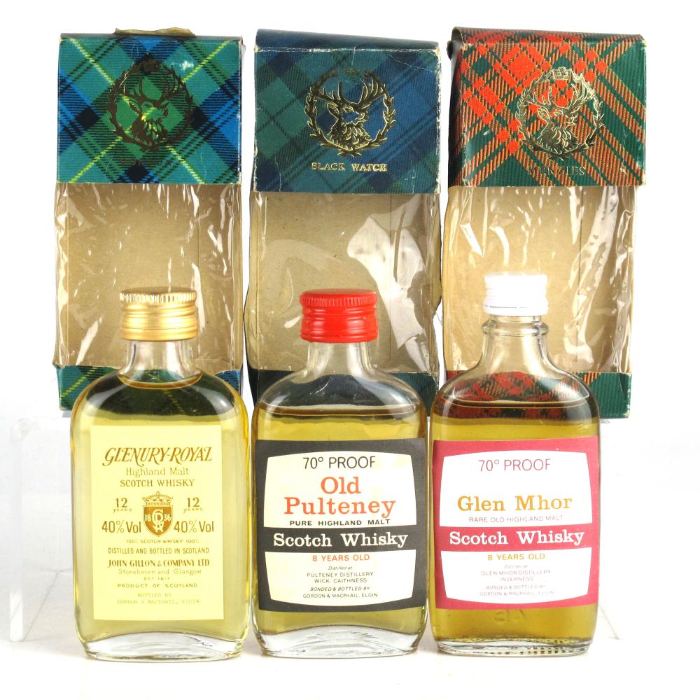 Highland Gordon and MacPhail Miniatures x 3 1970s/80s