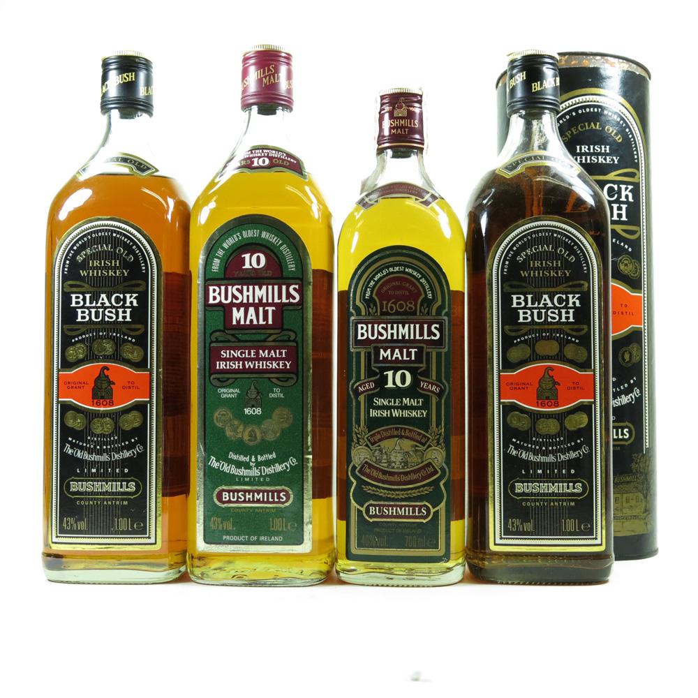 Bushmills Irish Whiskey Selection / 3 x 1 Litre and 1 x 70cl 