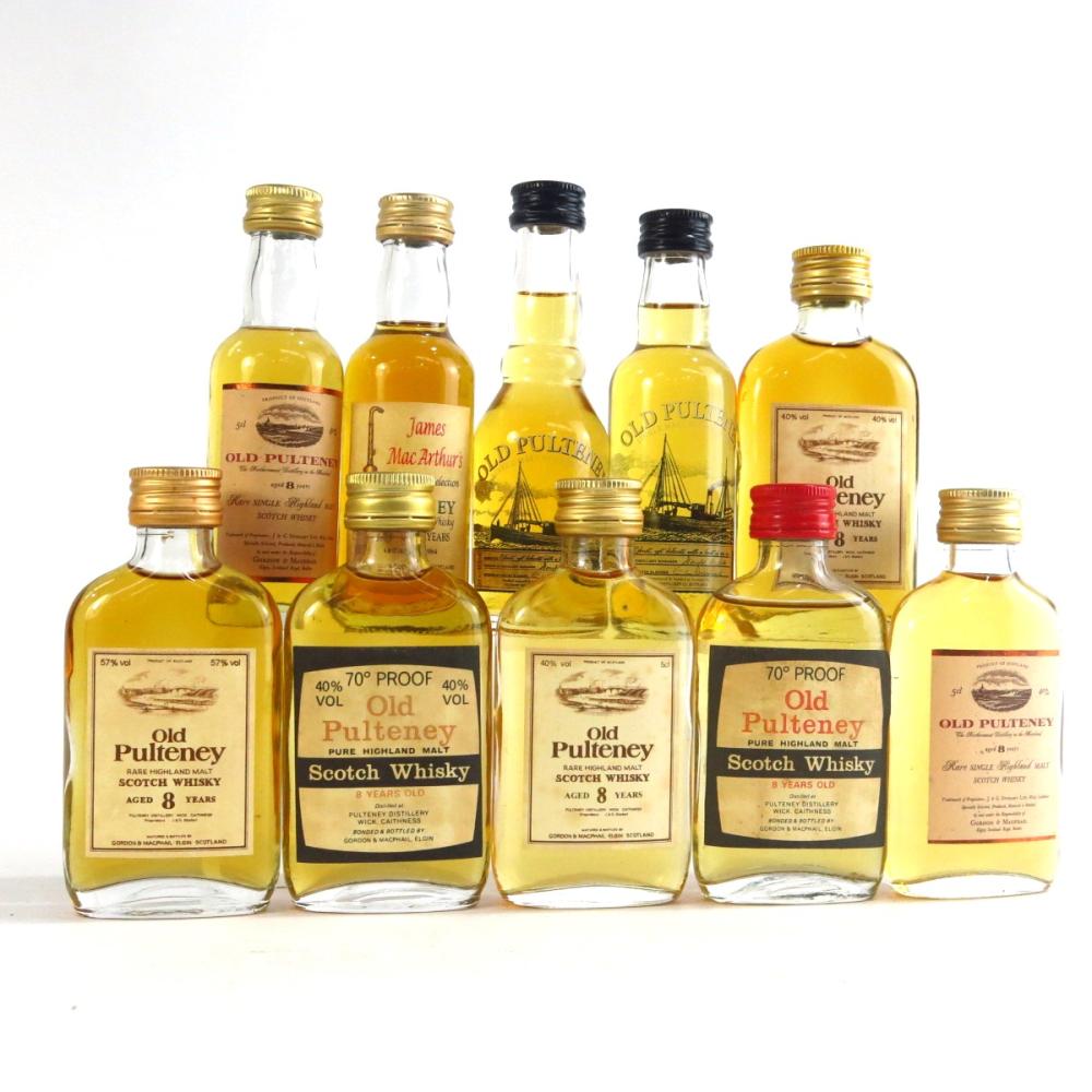 Old Pulteney Miniature Selection 10 x 5cl / including 8 Year Old 70 Proof