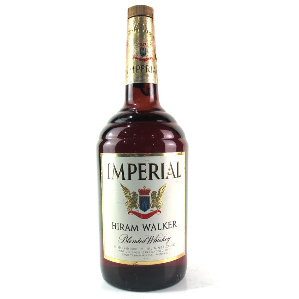 Imperial American Whiskey Hiram Walker 1 Imperial Quart 1970s