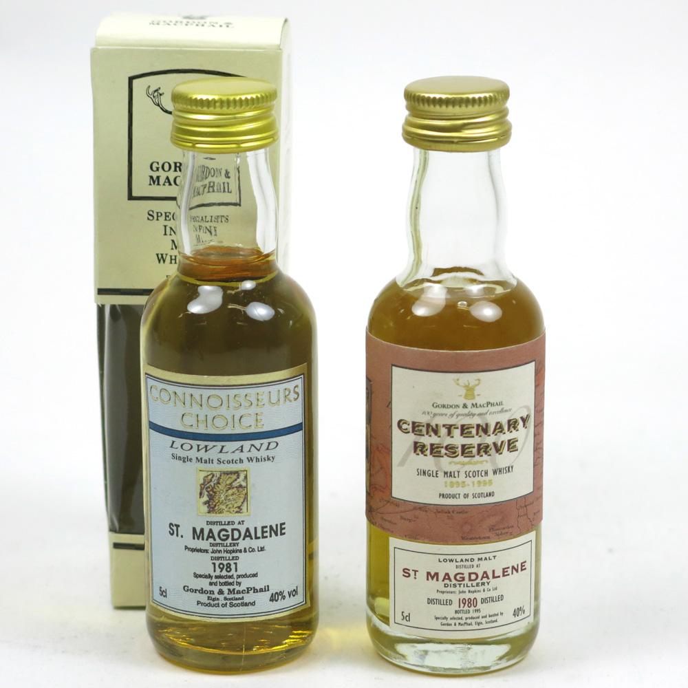 St Magdalene 1980 and 1981 Gordon and Macphail Miniatures 2 x 5cl