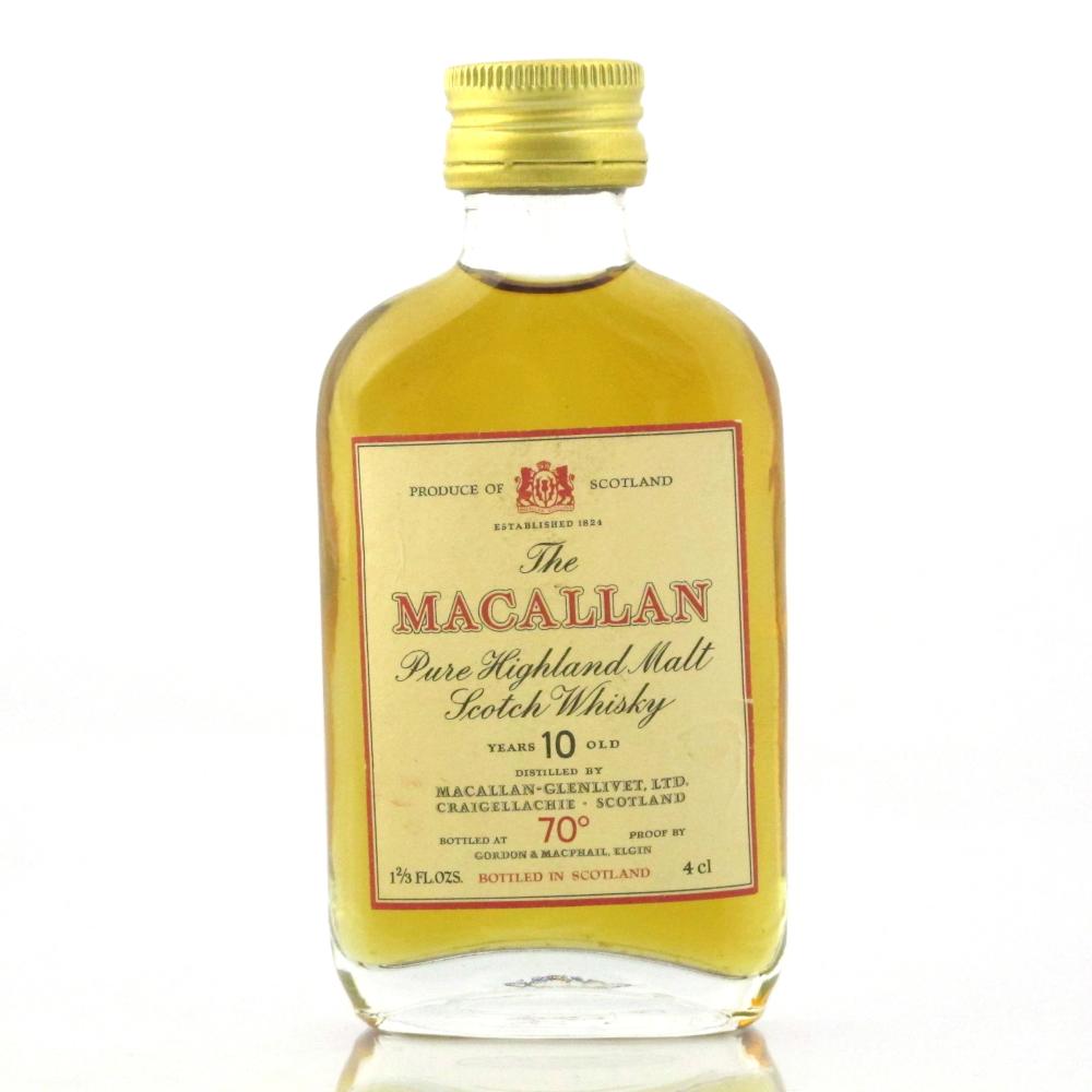Macallan 10 Year Old 70 Proof Miniature 4cl