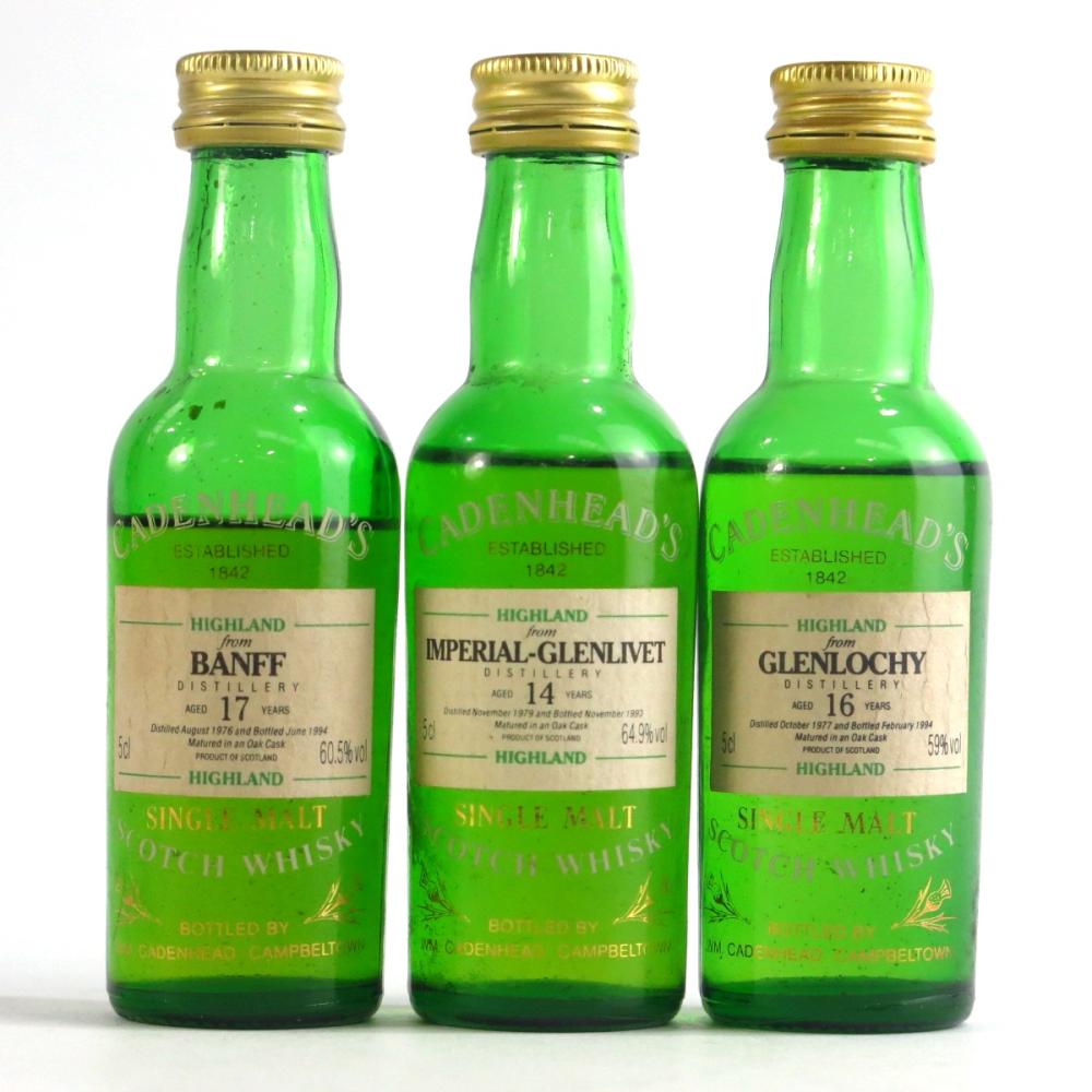 Closed Distillery Cadenhead's Miniatures 3 x 5cl