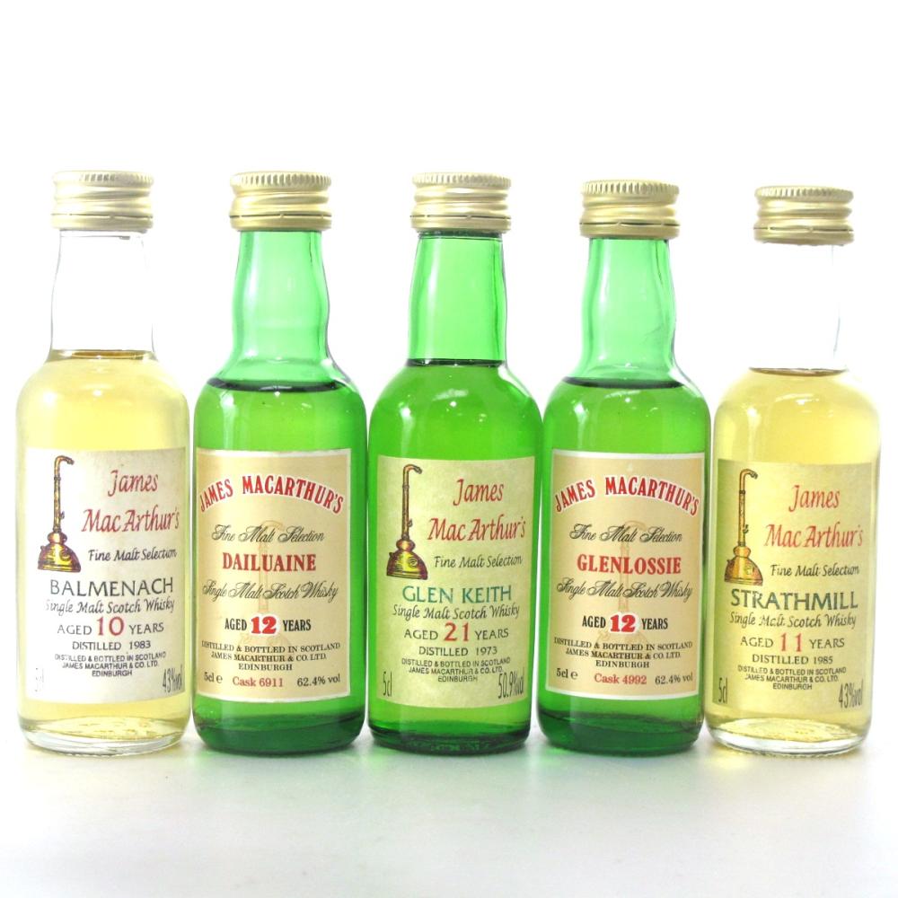 Speyside James MacArthur's Miniatures 5 x 5cl / Including 1985 Strathmill