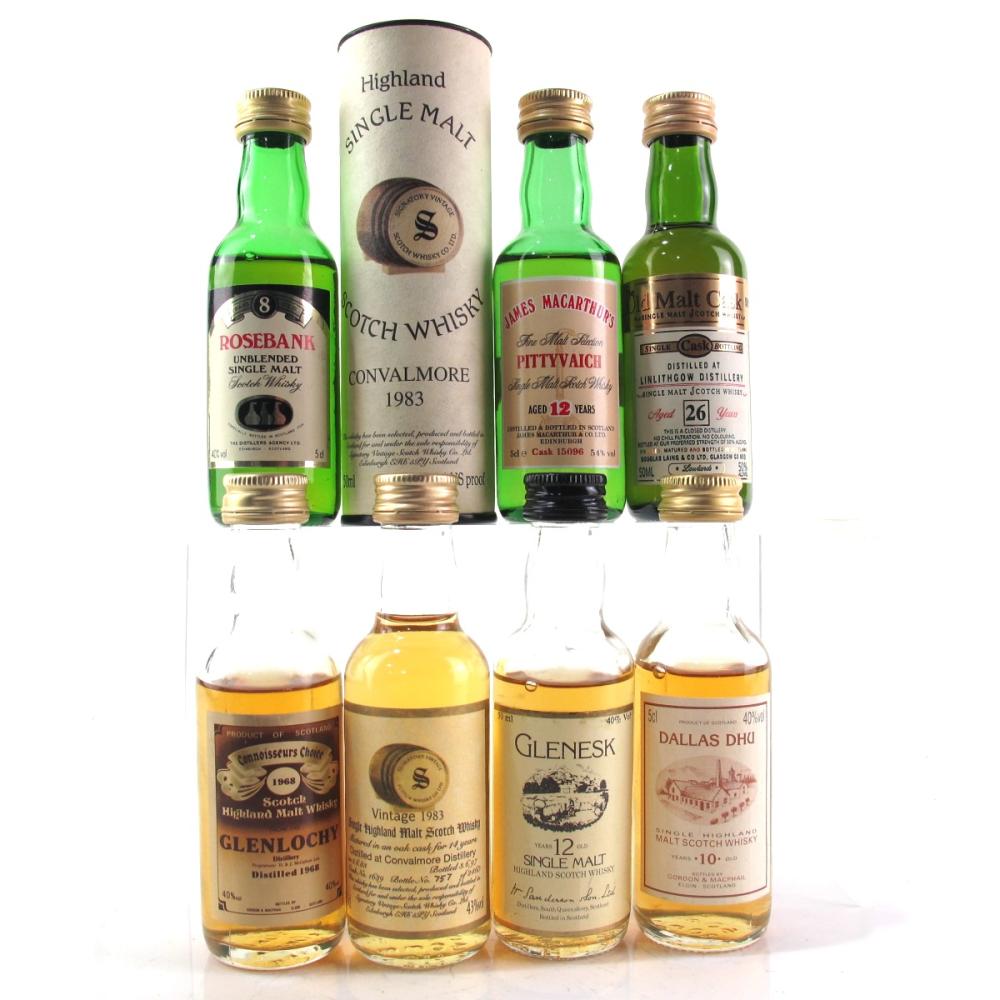 Closed Distillery Miniature Selection 7 x 5cl / Including Linlithgow 26 Year Old