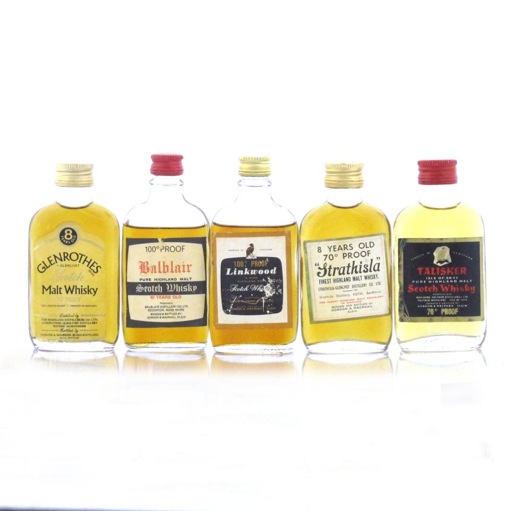Gordon and MacPhail Miniature Selection x 5 1970s