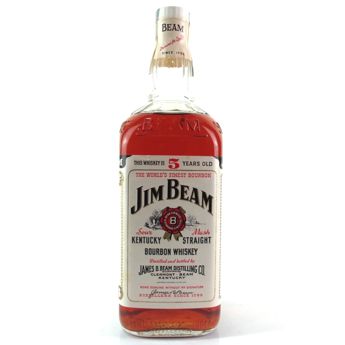 Jim Beam 5 Year Old 1970s