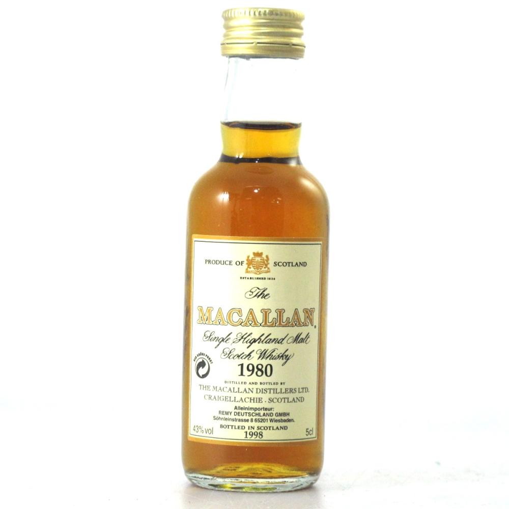 Macallan 1980 18 Year Old 5cl Miniature / Remy Deutschland Import
