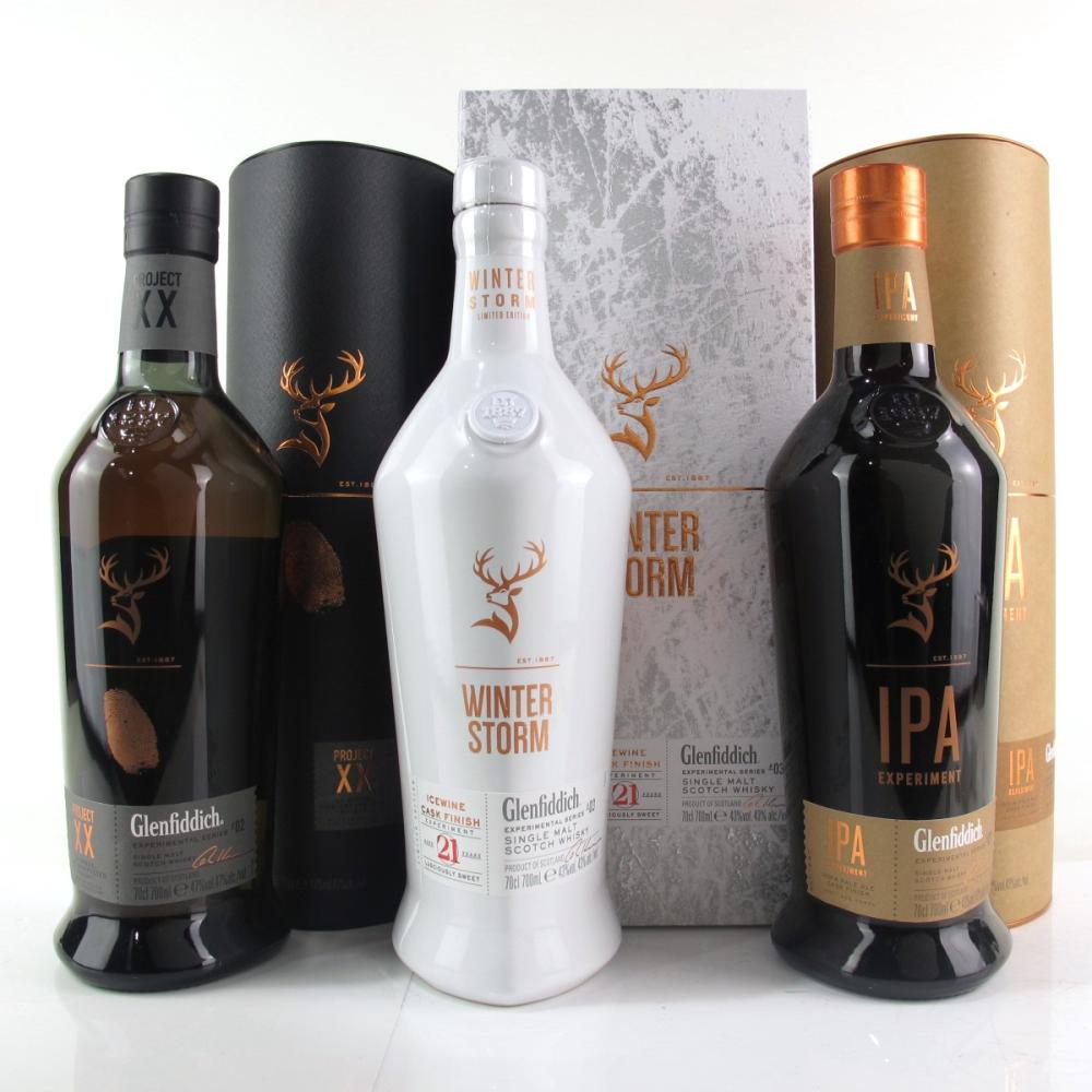Glenfiddich Experimental Series #1to #3 / 3 x 70cl