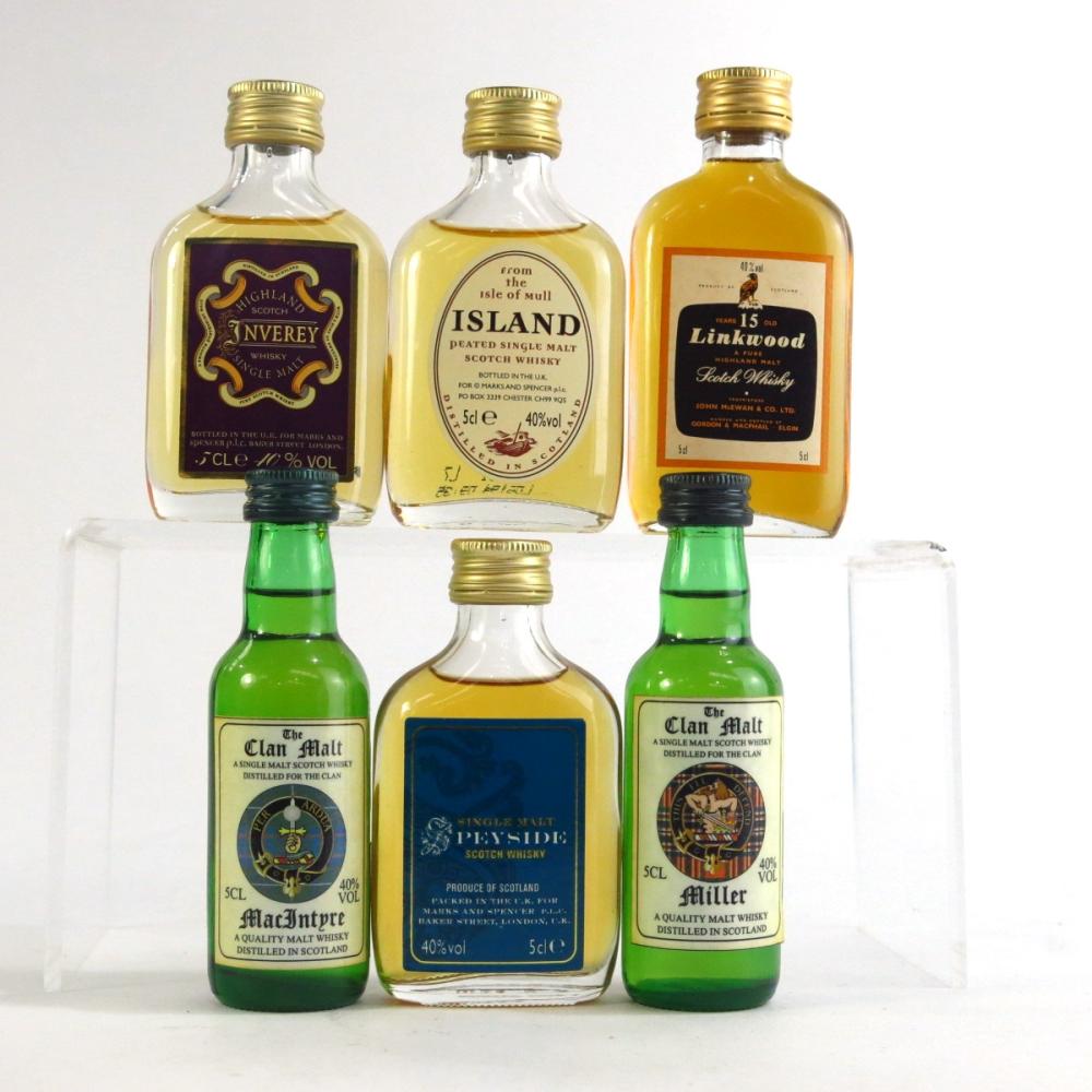 Miscellaneous Single Malt Miniatures x 6