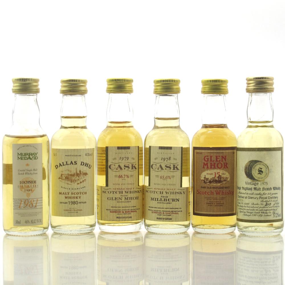 Closed Distillery Miniatures x 6 / Including Glen Mhor 1979 Cask Strength