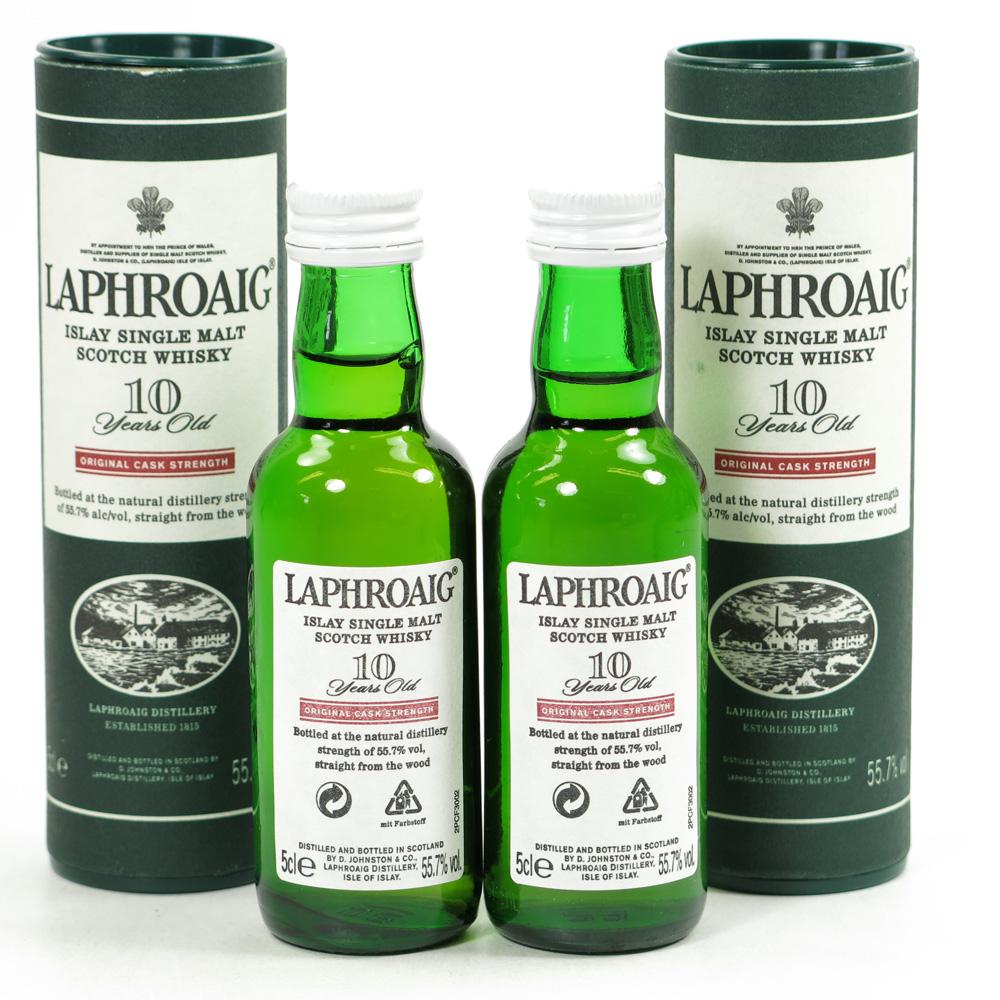 Laphroaig 10 Year Old Cask Strength Miniatures 2 x 5cl