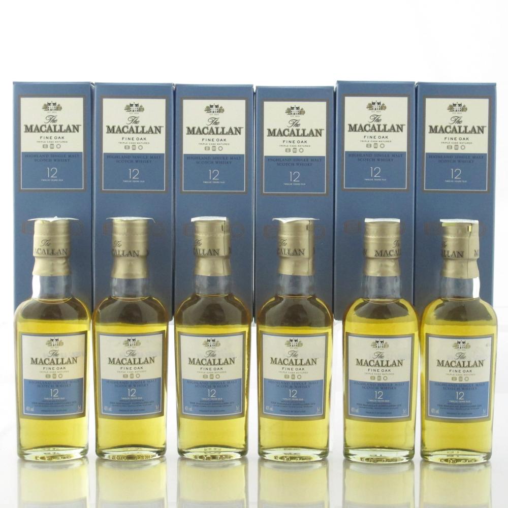 Macallan 12 Year Old Fine Oak Minatures 6 x 5cl