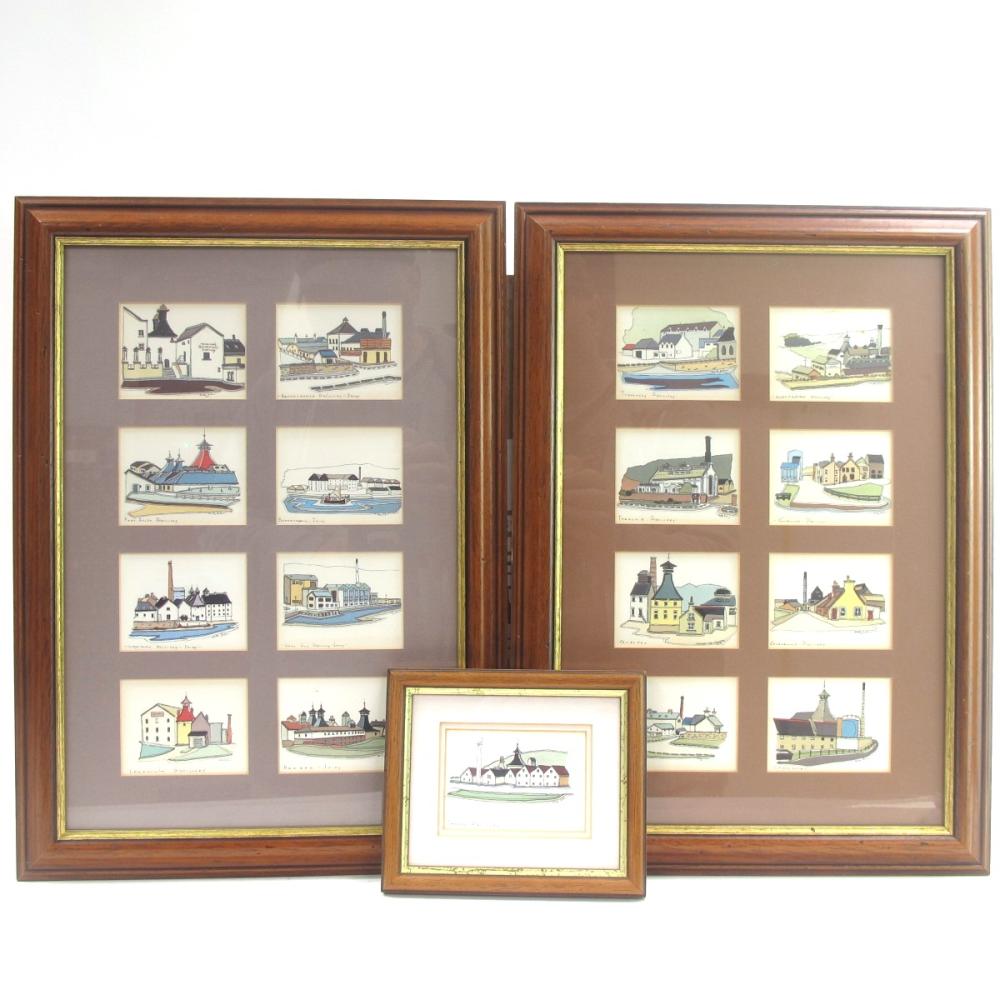 Scottish Malt Whisky Distilleries Prints by Alastair Buchanan x 3