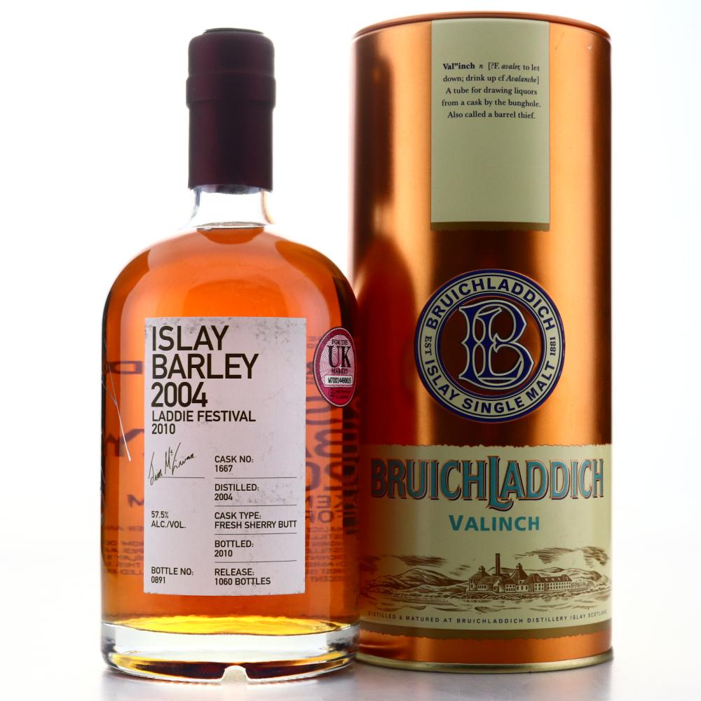 Bruichladdich 2004 Valinch Islay Barley / Feis Ile 2010 - Signed by Jim McEwan​​​​​​​