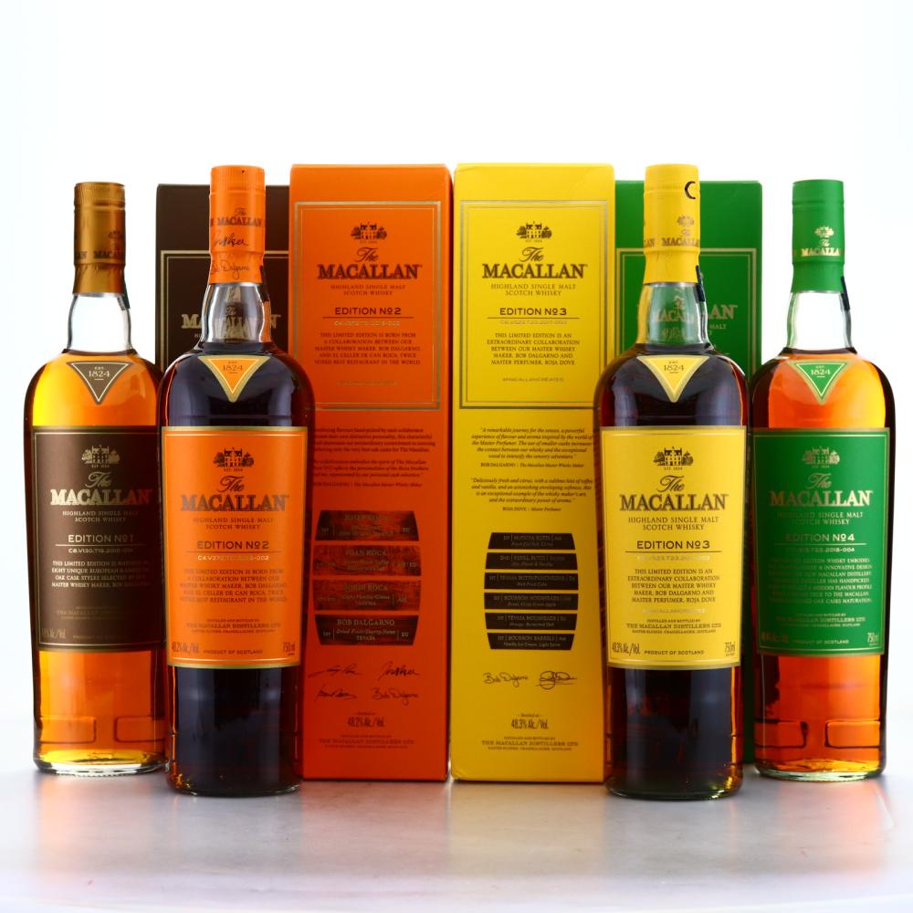 Macallan Edition No.1-4 Collection 4 x 75cl / US Import