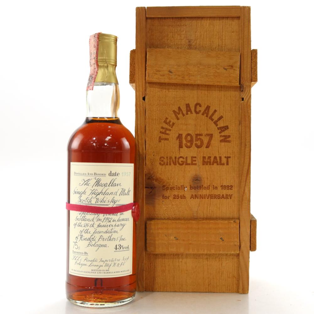 Macallan 1957 Rinaldi Anniversary Malt 25 Year Old / Handwritten Label