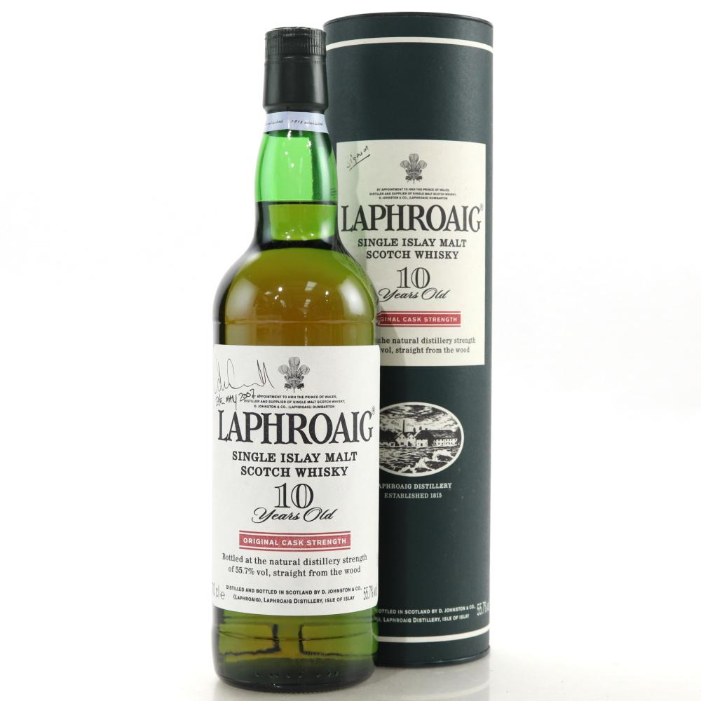 Laphroaig 10 Year Old Original Cask Strength / 55.7% - Signed