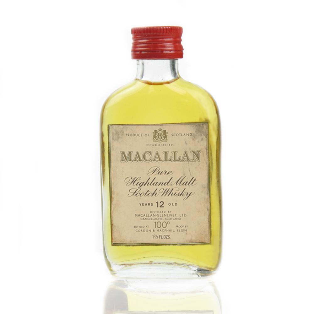 Macallan 12 Year Old 100 Proof 1 2/3 Fl Oz 1970s