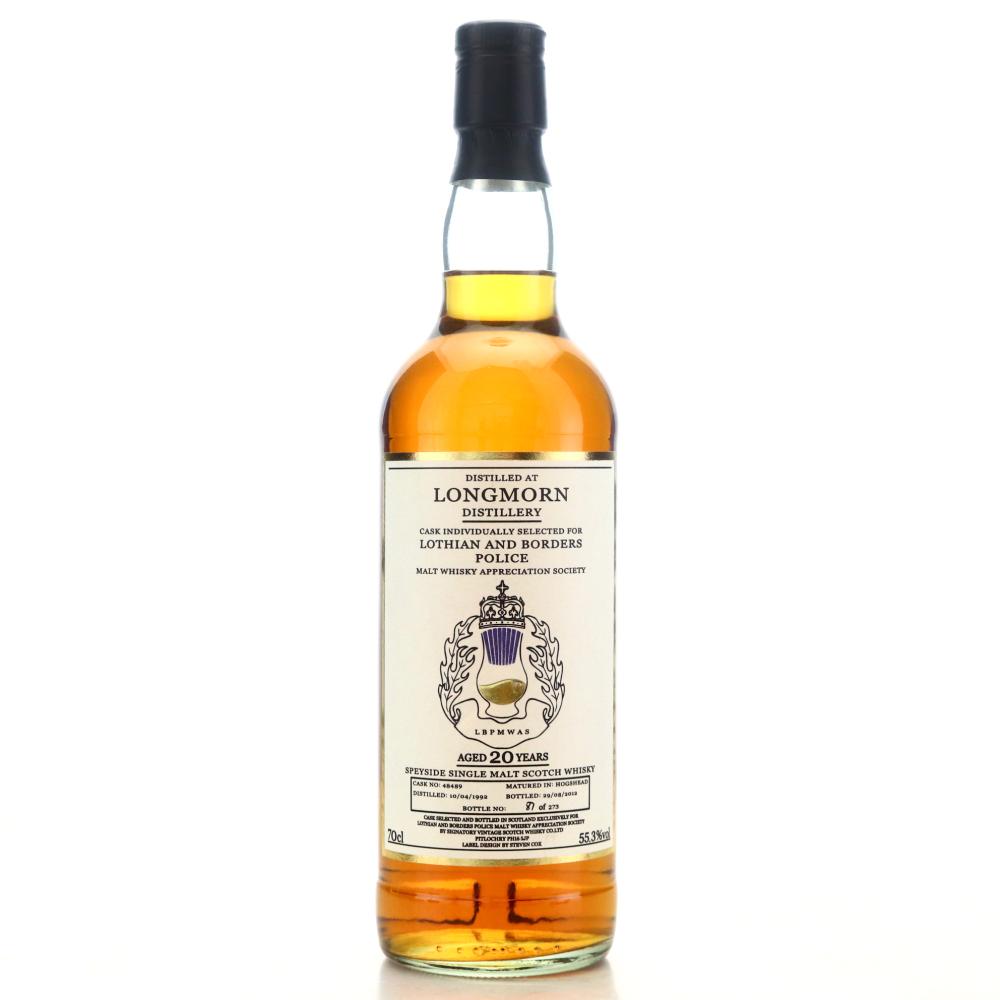 Longmorn 1992 Signatory Vintage 20 Year Old / Lothian and Borders Police