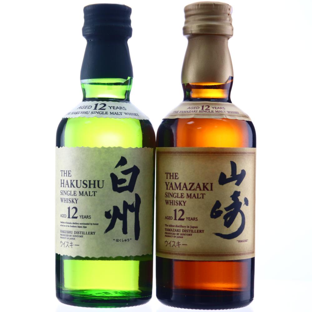 Yamazaki and Hakushu 12 Year Old Miniatures x 2