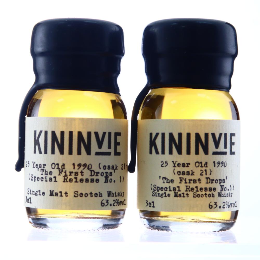 Kininvie 1990 The First Drops 25 Year Old Special Release #1 Samples x 2