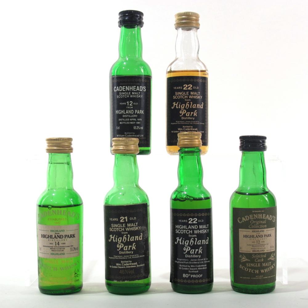 Highland Park Cadenhead's Miniatures x 6