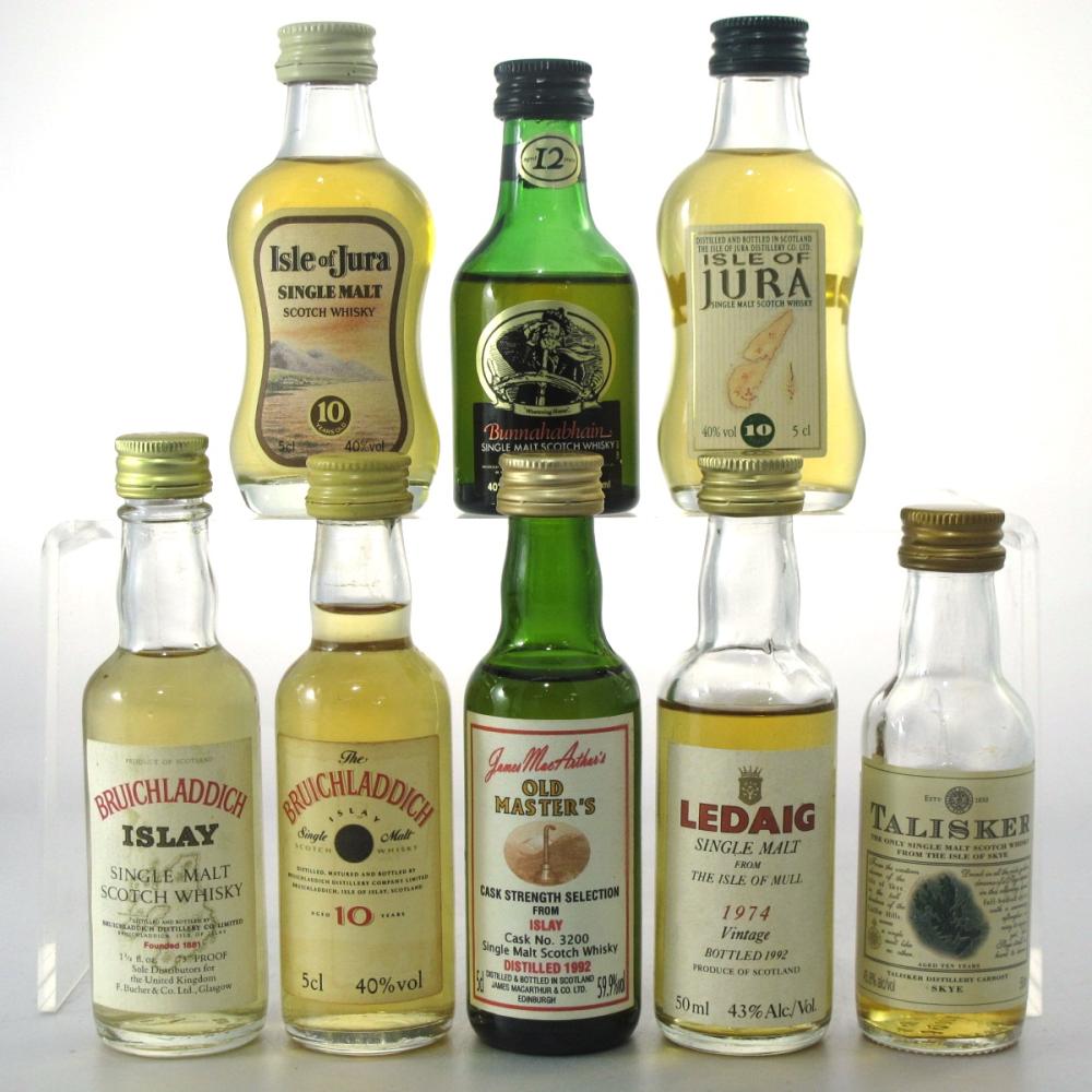 Island & Islay Miniature Selection 8 x 5cl / including Ledaig 1974