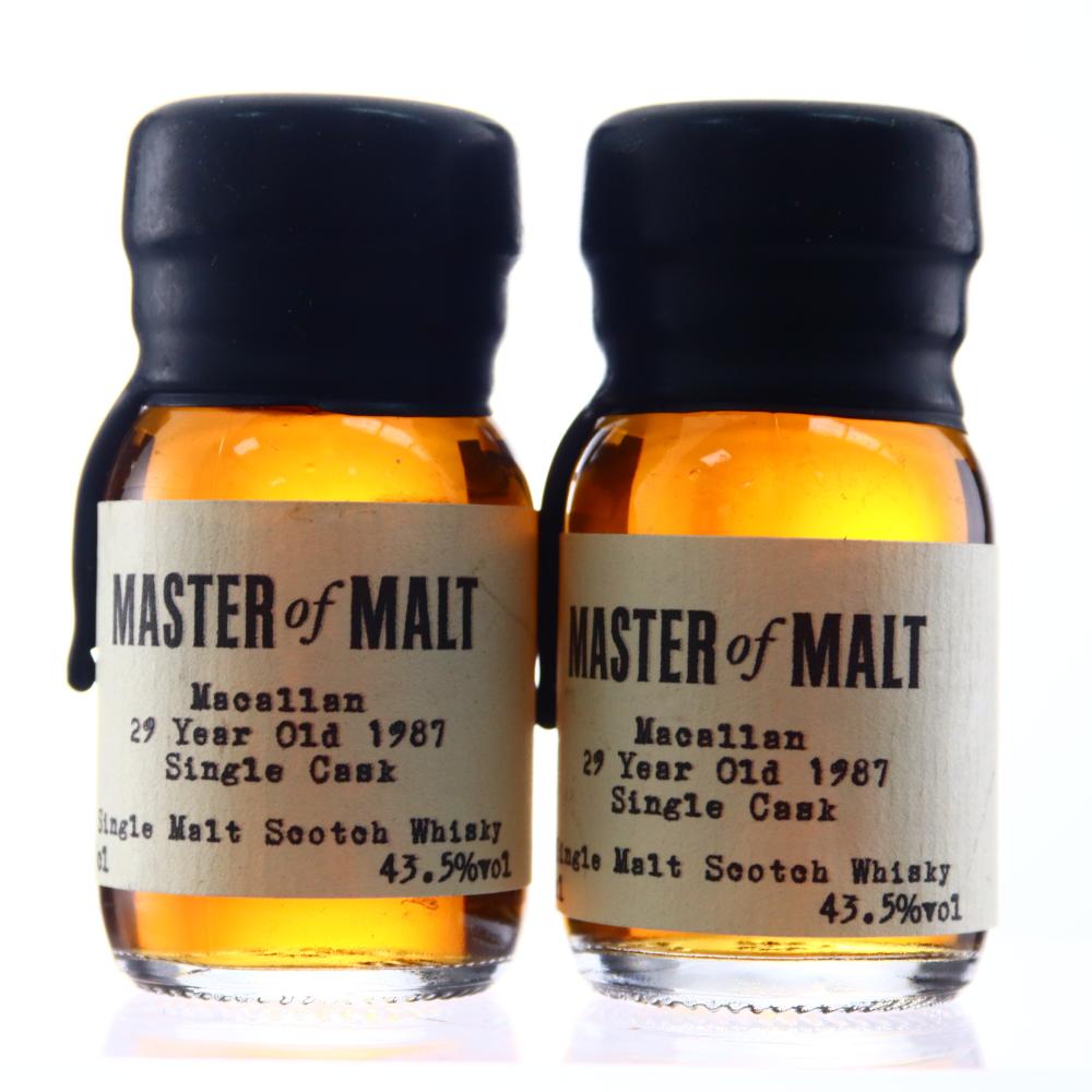 Macallan 1987 Master of Malt 29 Year Old Samples x 2