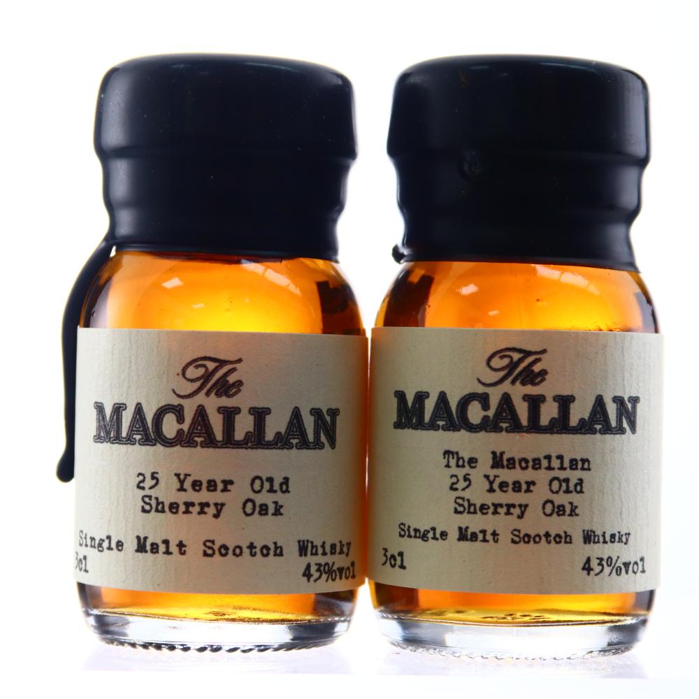 Macallan 25 Year Old Sherry Oak Samples x 2