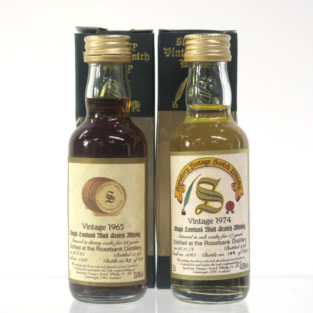 Rosebank Signatory Vintage Miniatures 2 x 5cl