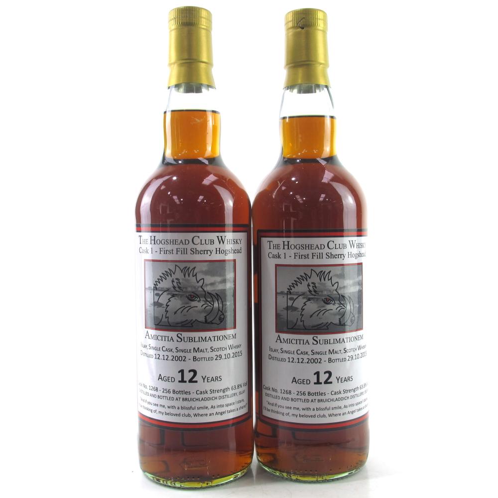 Bruichladdich 2002 The Hogshead Club Whisky 12 Year Old 2 x 70cl