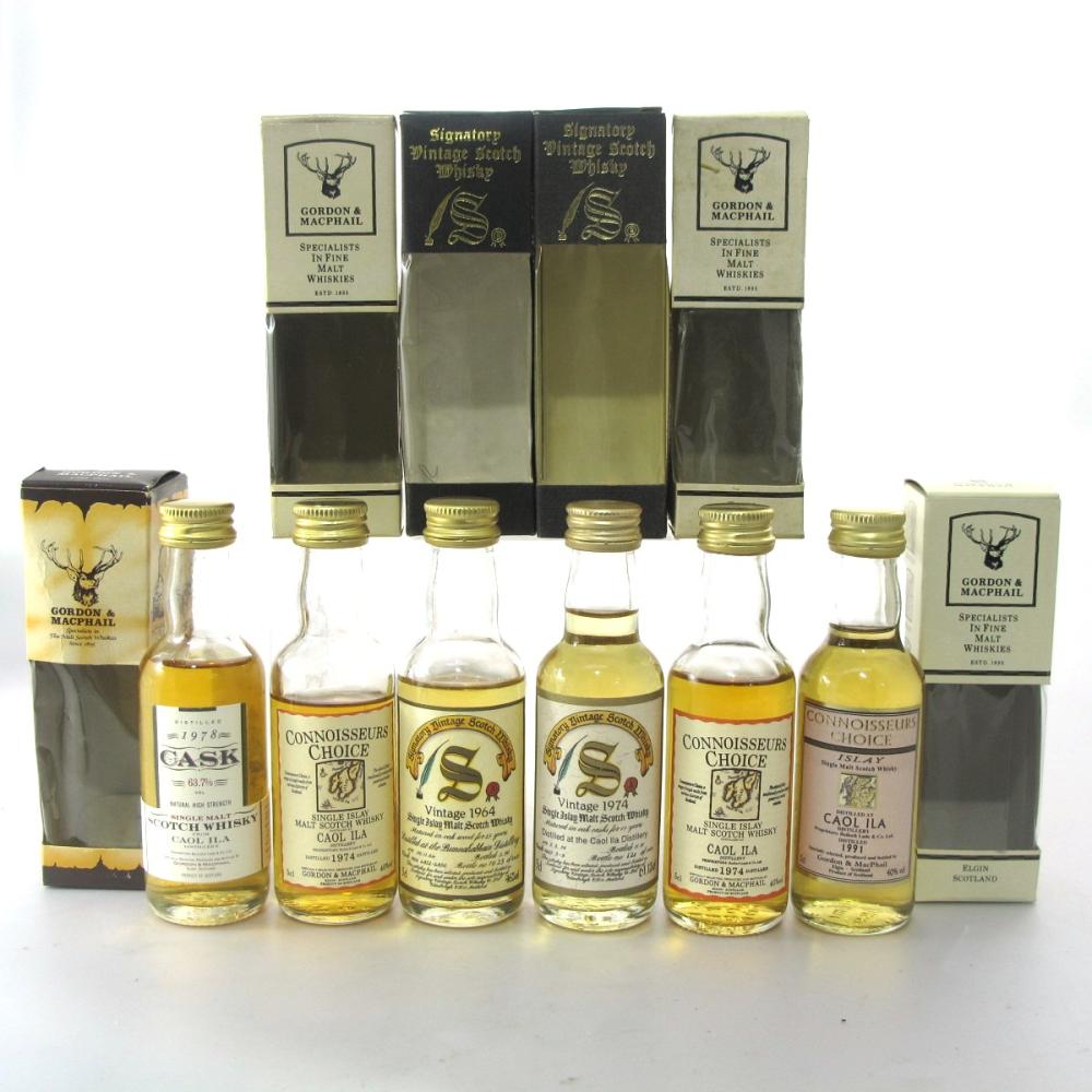 Islay Miniature Selection 6 x 5cl / including Bunnahabhain 1964 Signatory Vintage