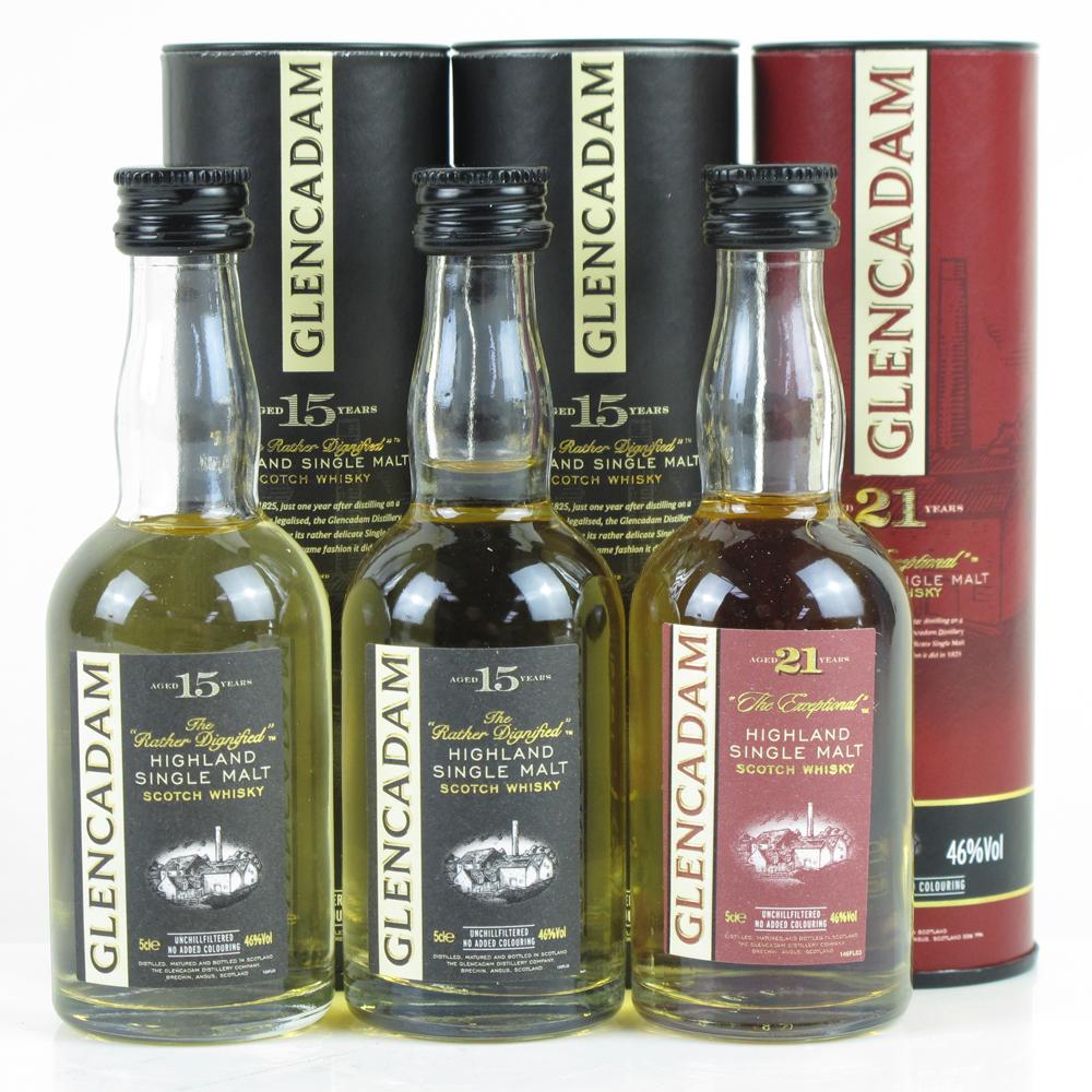 Glencadam Miniature Selection 3 x 5cl / Including 21 Year Old