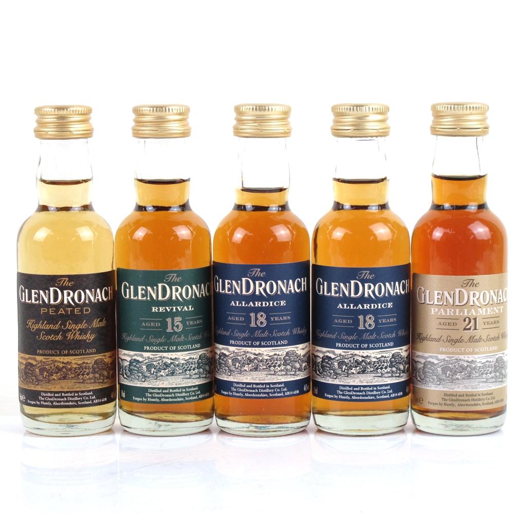 GlenDronach Miniature Selection 5 x 5cl / Including 21 Year Old