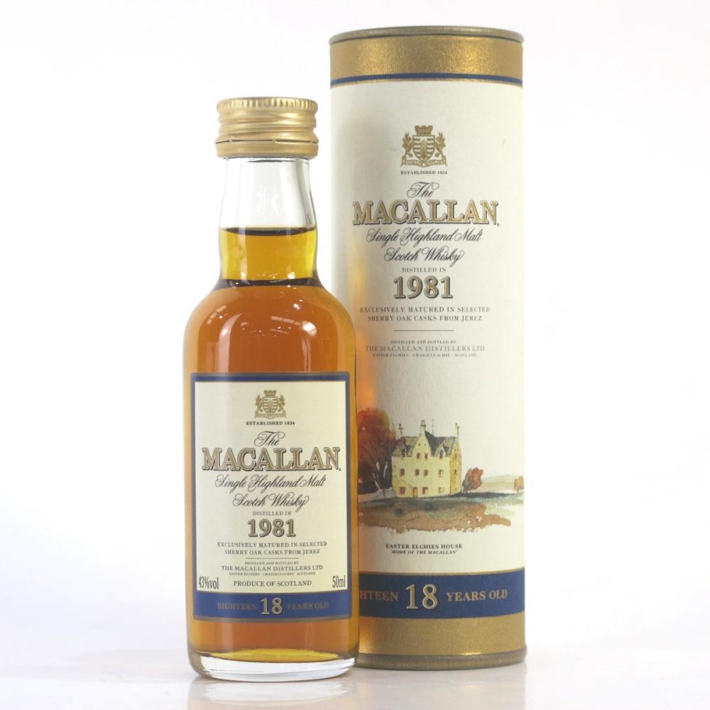 Macallan 18 Year Old 1981 Miniature 5cl