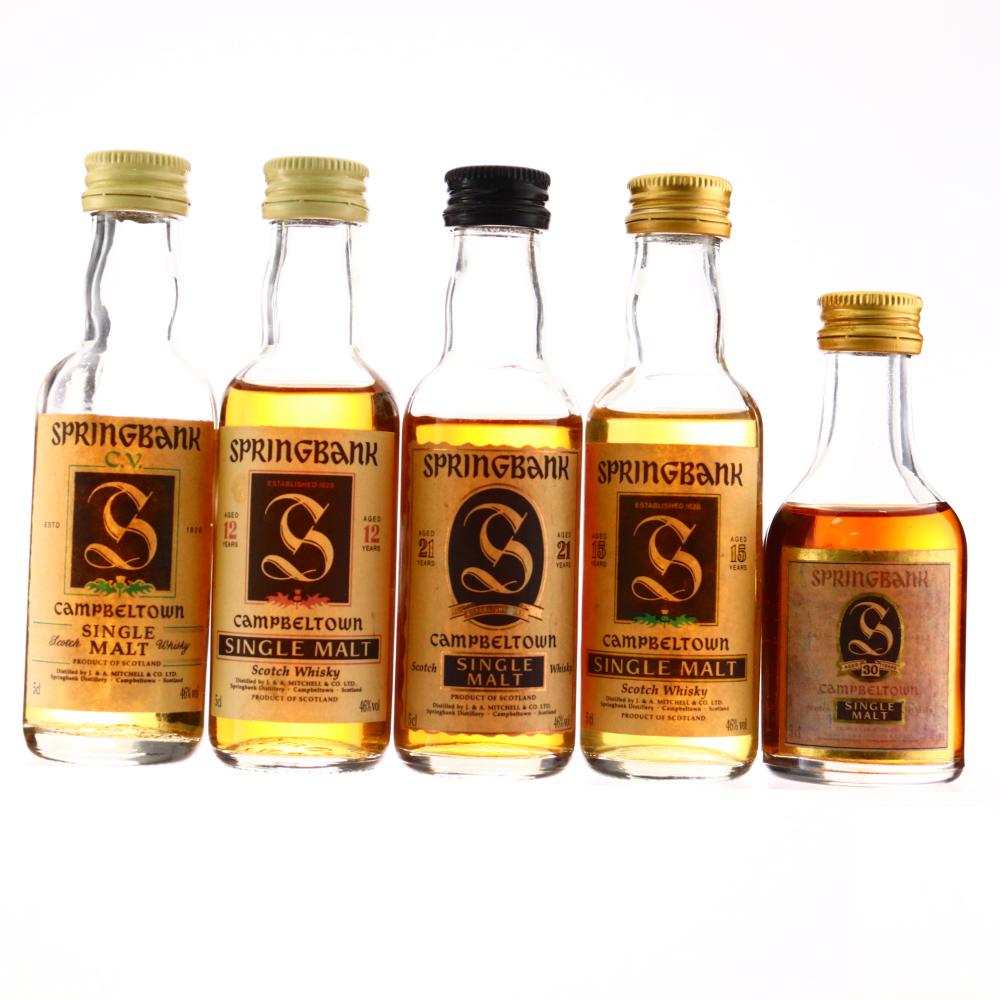 Springbank Miniatures x 5 / Includes 30 Year Old
