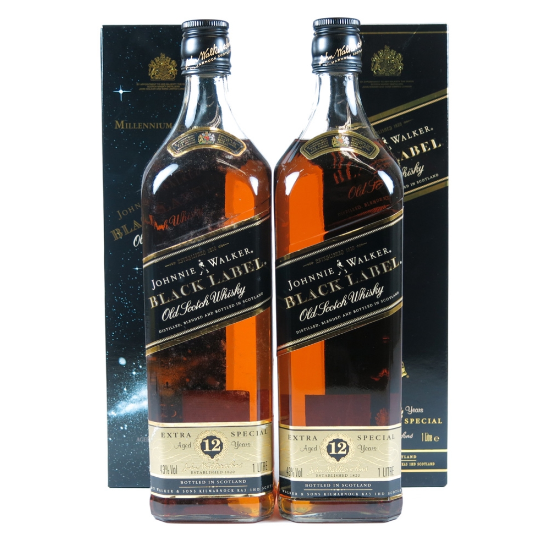 Johnnie Walker Black Label 12 Year Old 2 x 1 Litre