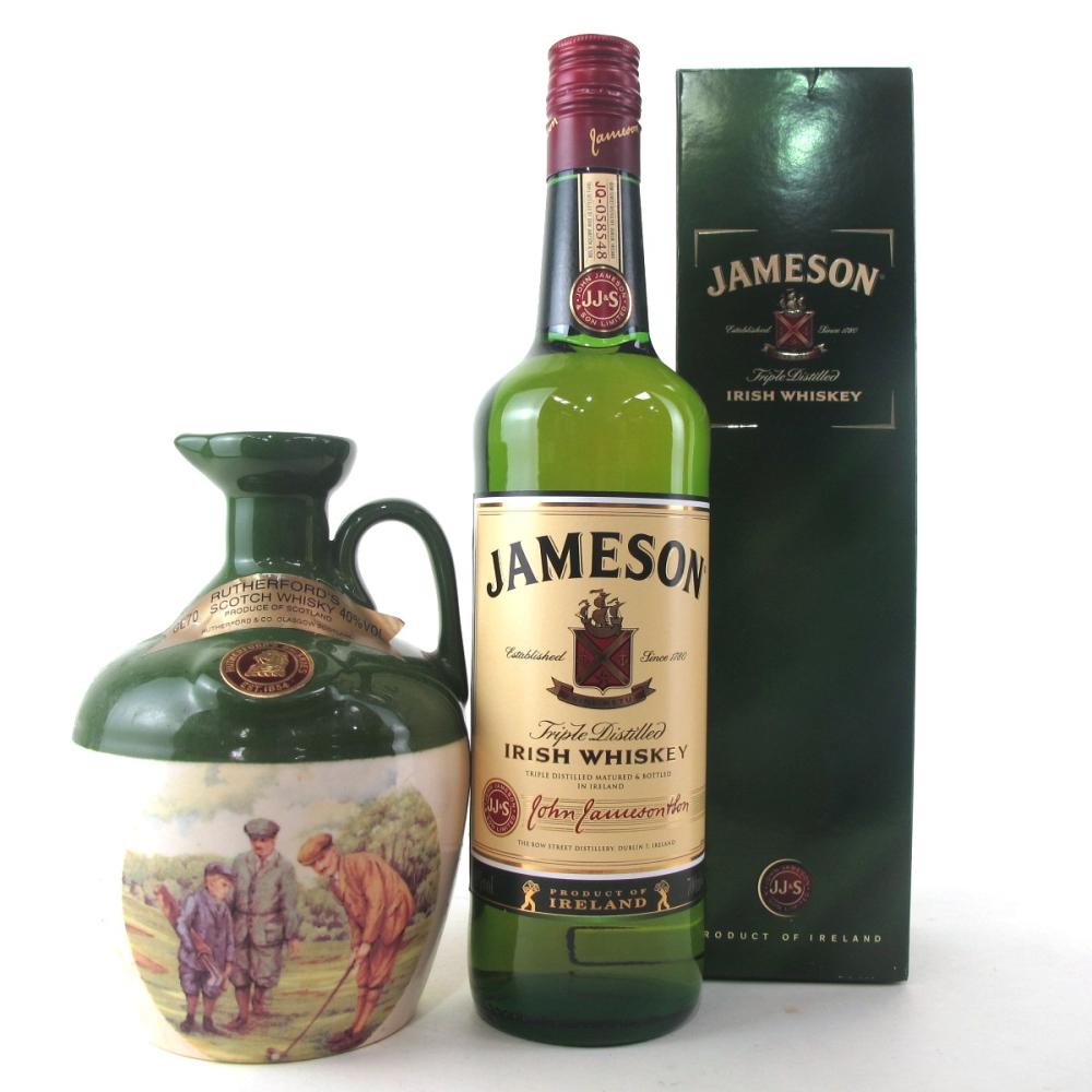 Rutherford's Scotch Whisky Decanter & Jameson Irish Whiskey 2 x 70cl