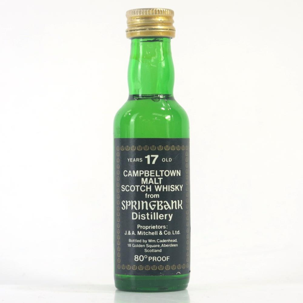 Springbank 17 Year Old Cadenhead's Miniature 5cl 1970s