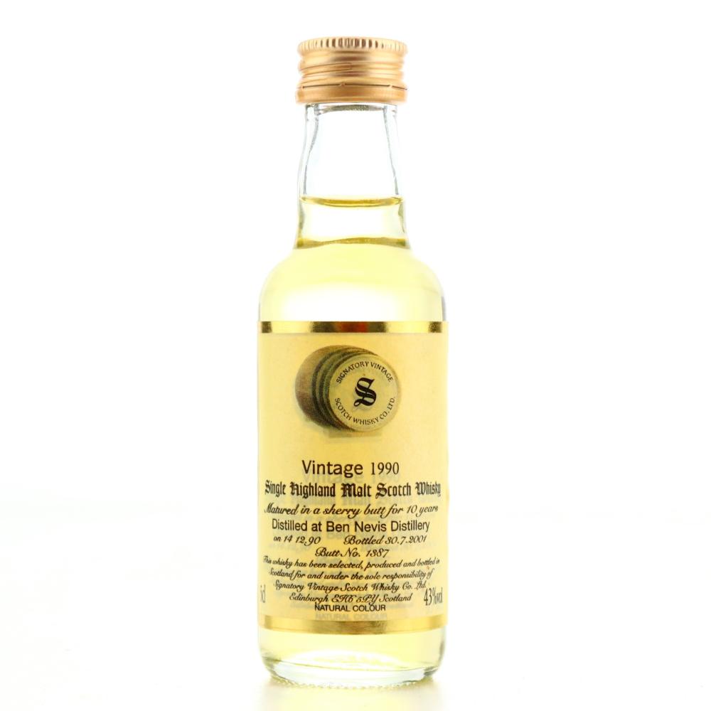 Ben Nevis 1990 Signatory Vintage 10 Year Old Miniature