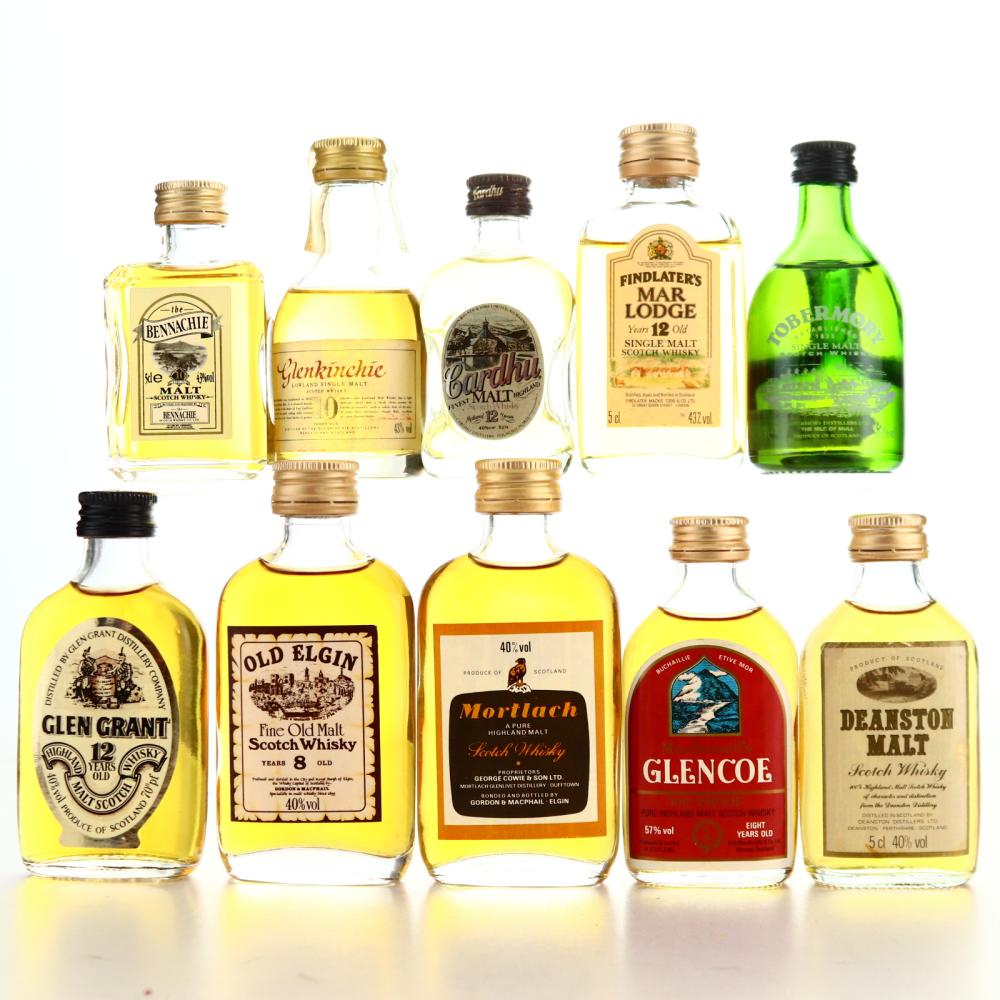 Scotch Whisky Miniatures x 10 / includes Mortlach