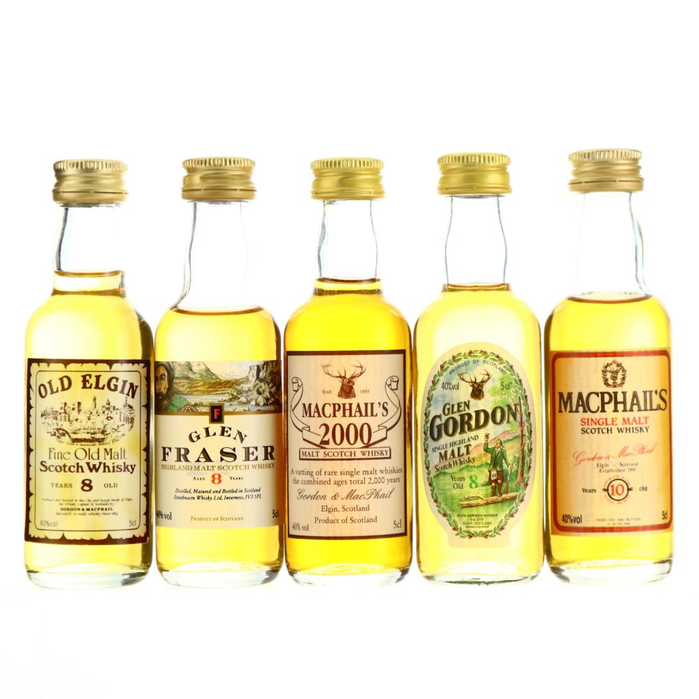 Gordon and MacPhail Miniatures x 5 / includes Glen Gordon 8 Year Old