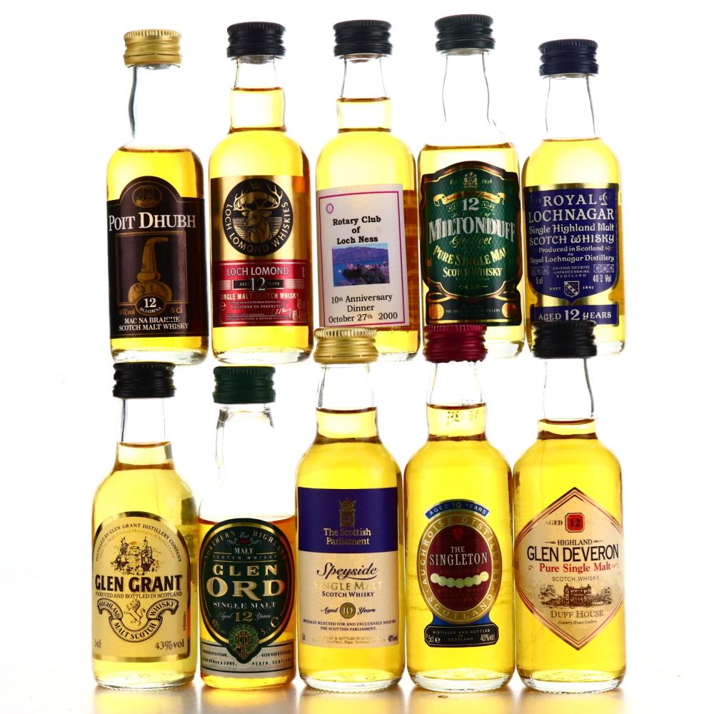 Highland & Speyside Miniatures x 10 / includes Royal Lochnagar