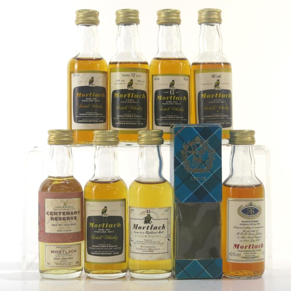 Mortlach Gordon and MacPhail Miniature Selection x 8