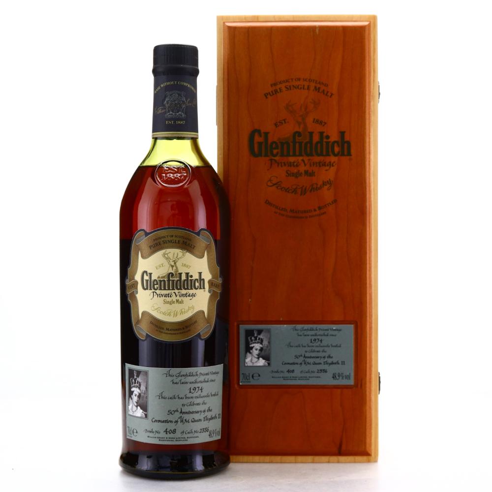 Glenfiddich 1974 Private Vintage #2336 / Coronation of Elizabeth II 50th Anniversary