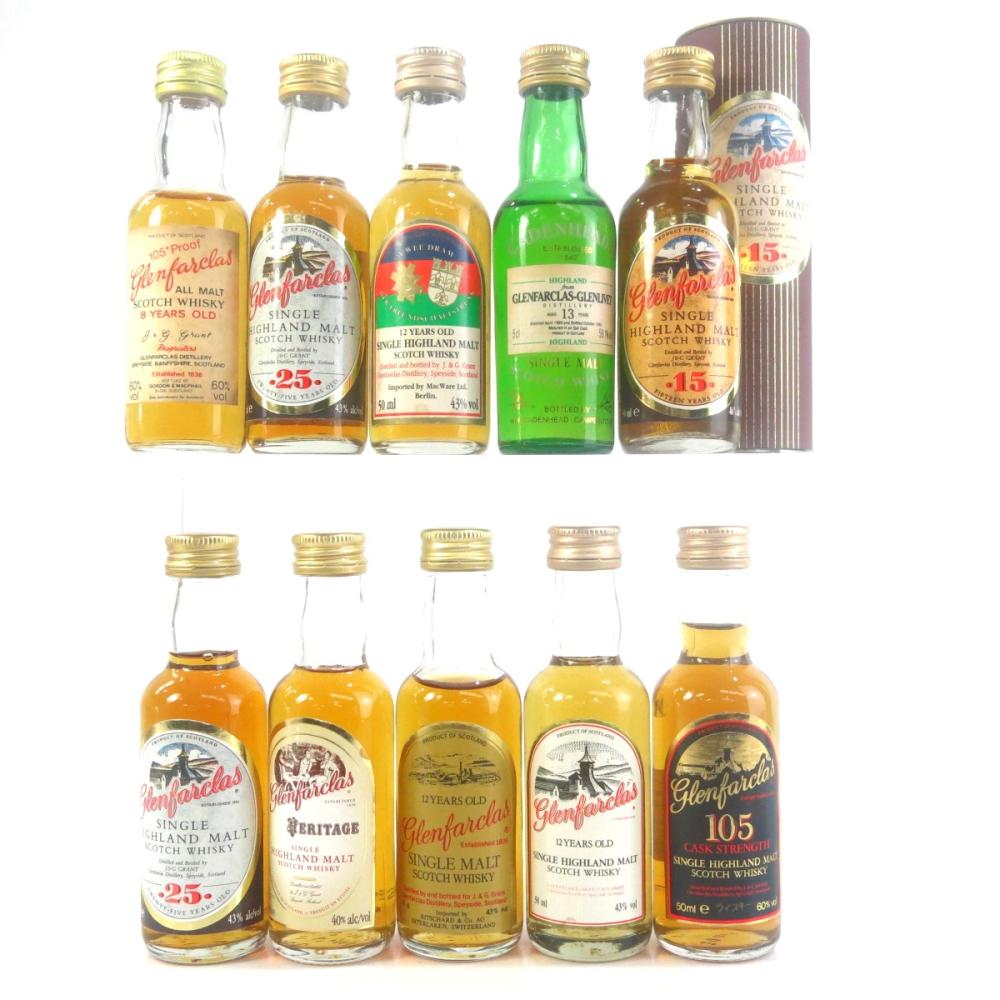 Glenfarclas Miniature Selection x 10 / including 25 Year Old