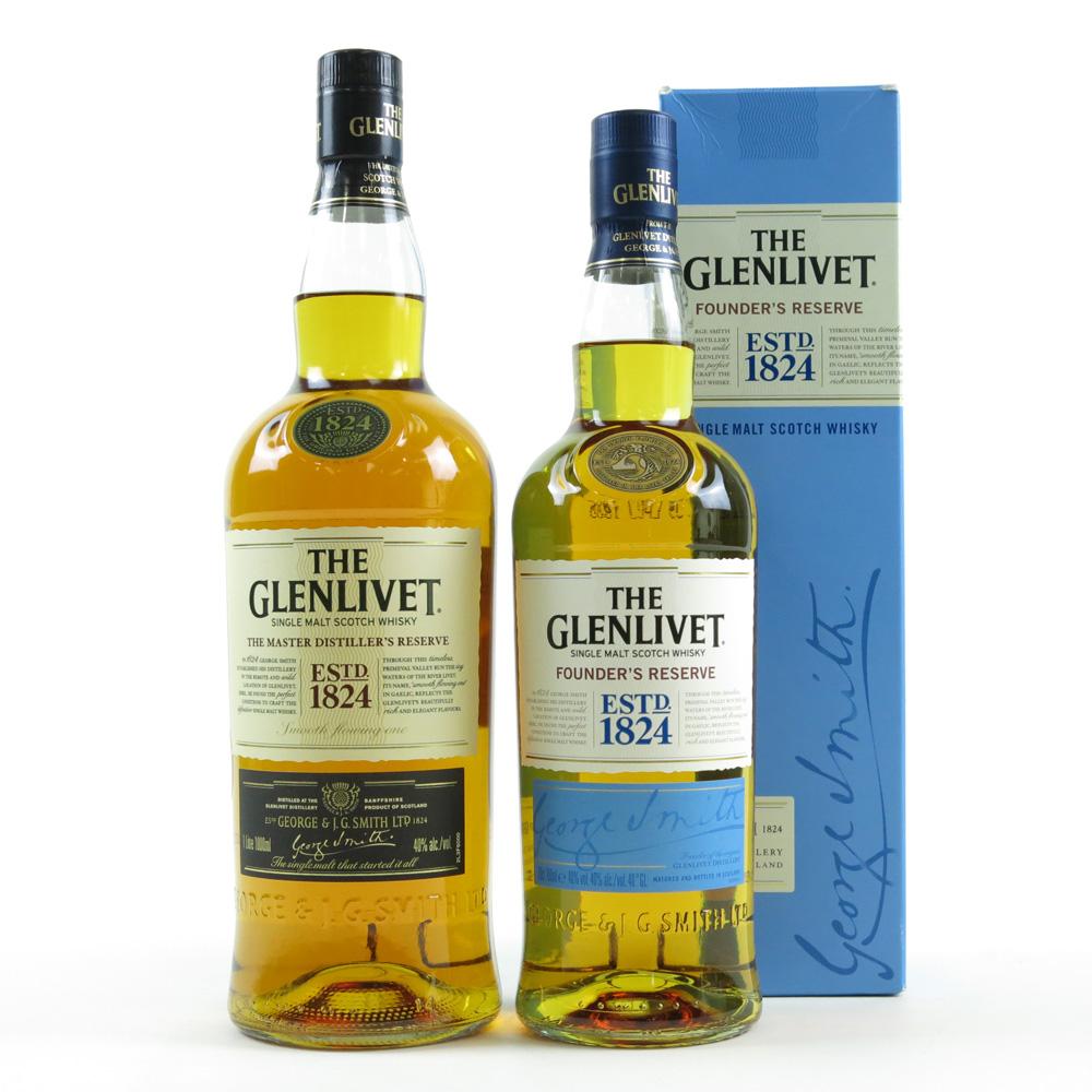 Glenlivet Master Distiller's Reserve 1 Litre and Founder's Reserve 70cl