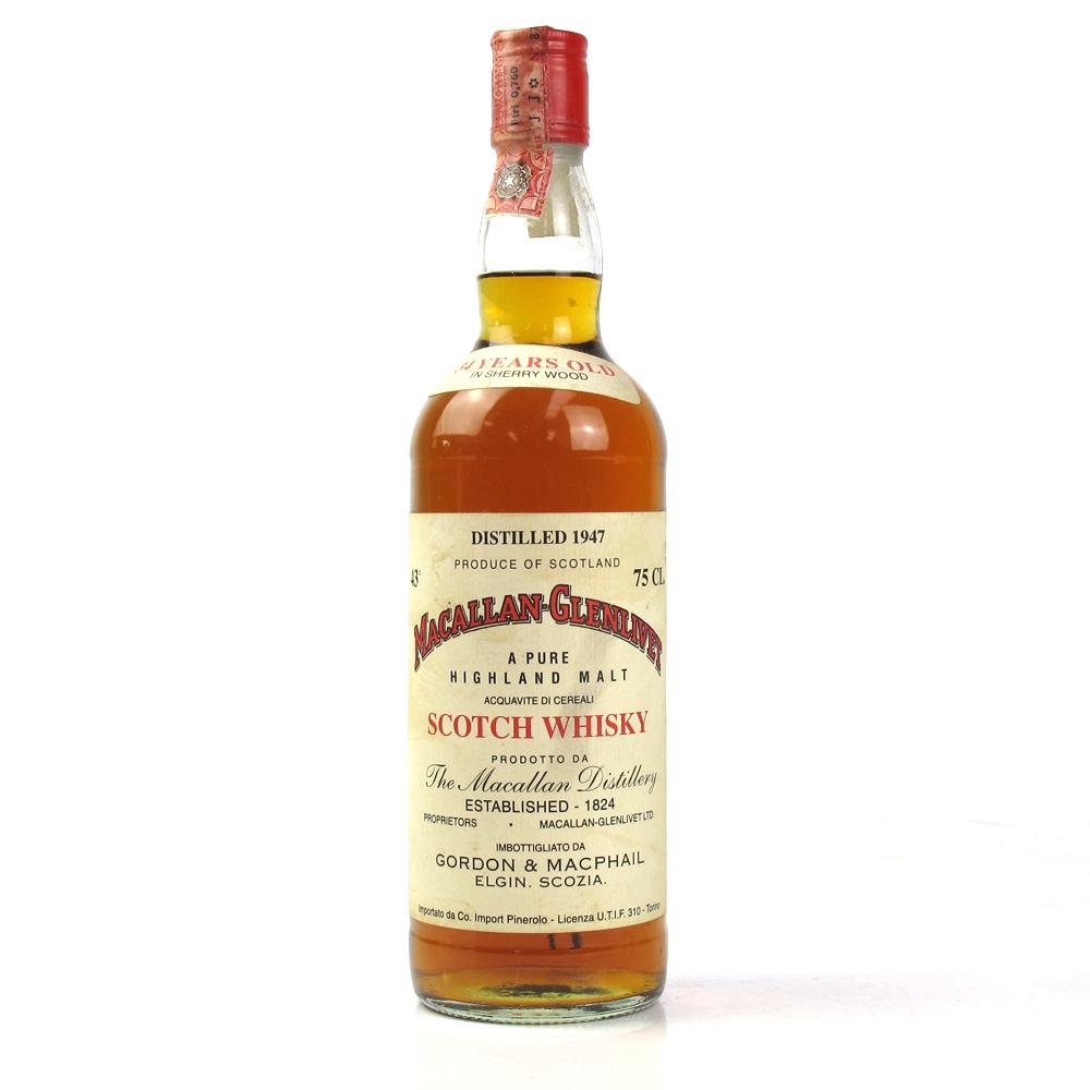 Macallan 1947 Gordon and MacPhail 34 Year Old  / Pinerolo Import